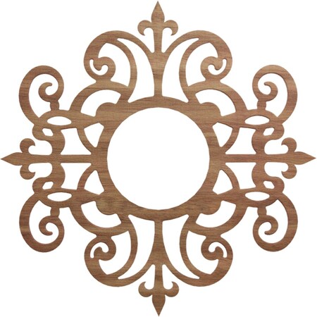 Ekena Millwork Dijon Wood Fretwork Pierced Ceiling Medallion, Walnut, 28"OD x 9 1/8"ID x 3/8"T CMWP28X28X0375DIWA
